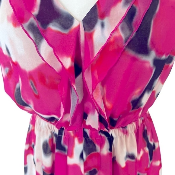 Ann Taylor (LOFT) Pink Floral Print Dress Size 4 - Picture 5 of 10